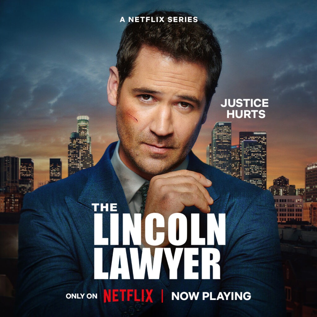 The Lincoln Lawyer Season 3 poster, advertising the latest season of Mickey Haller's legal adventures
