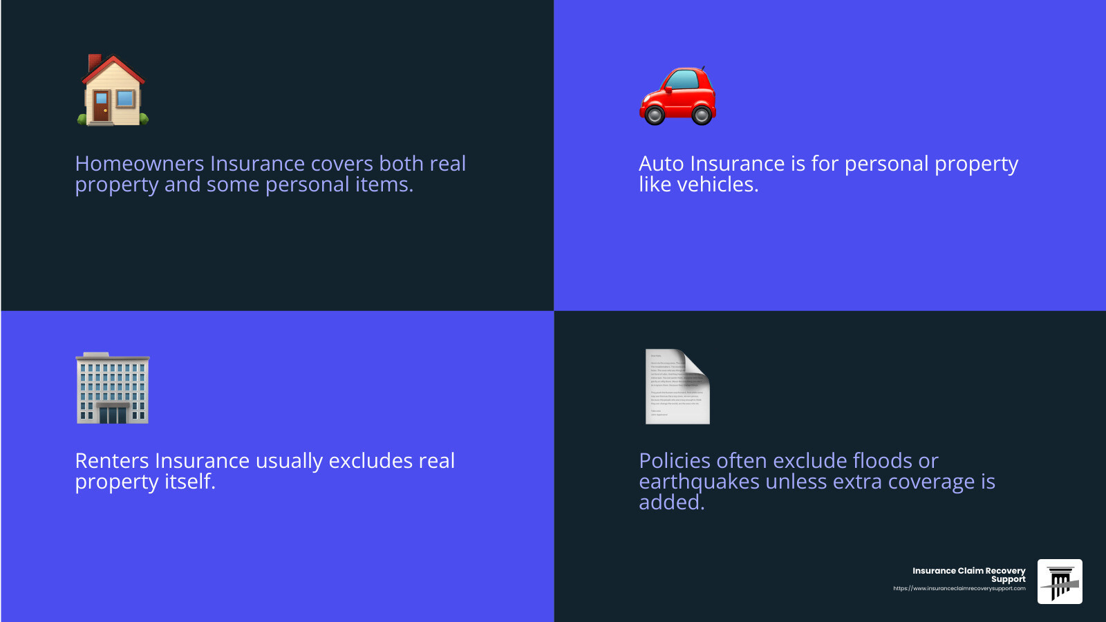 Understanding insurance policies is crucial to navigating property damage claims. - what kind of lawyer do i need for property damage infographic 4_facts_emoji_blue