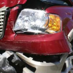 Car accident scene with police and damaged cars in Sacramento, CA