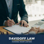A lawyer reviewing documents, symbolizing secure legal representation