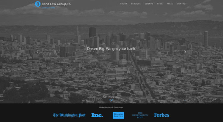 Bend Law Group, PC website screenshot