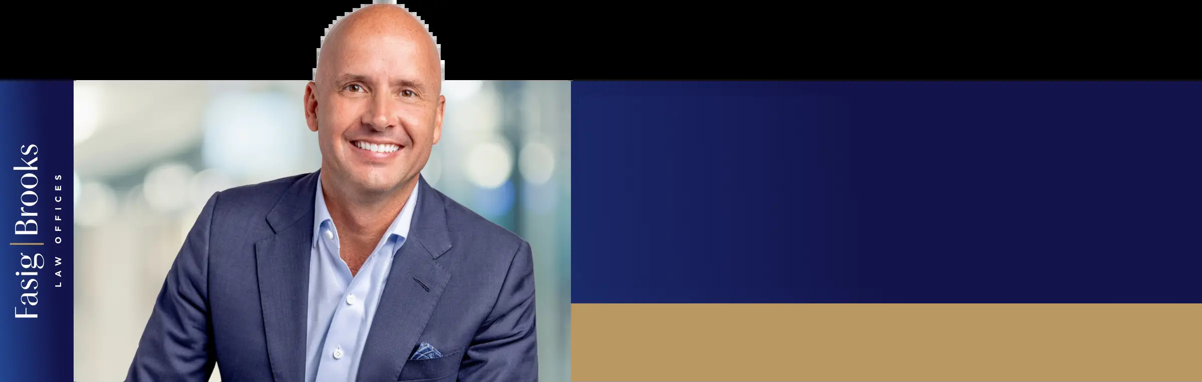 Attorney Jimmy Fasig, co-founder of Fasig | Brooks, inviting clients to start a free case evaluation.