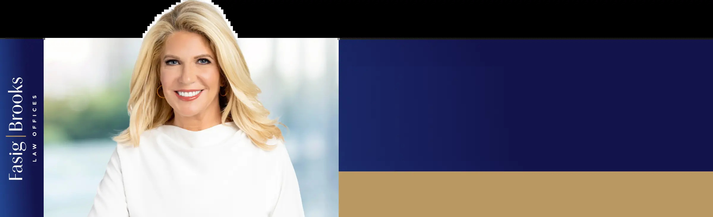 Attorney Dana Brooks, co-founder of Fasig | Brooks, highlighting the 24/7 availability of their experienced legal team.