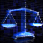 Digital scale symbolizing legal help and lawyer directory access