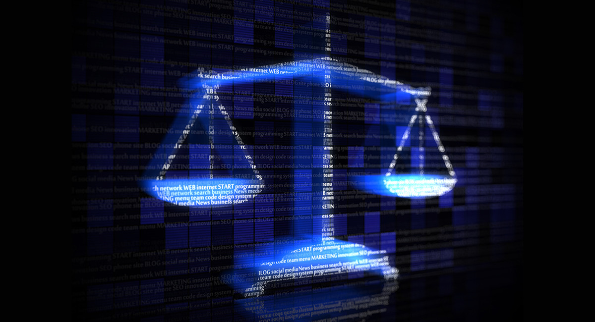 Digital scale symbolizing legal help and lawyer directory access