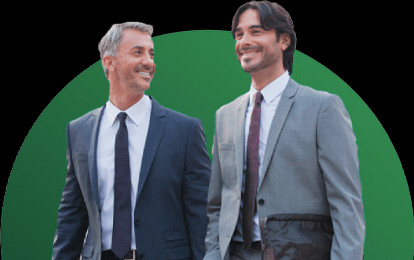 Two males lawyers walking together