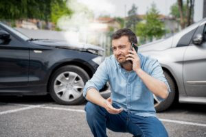 Man calls car accident lawyer after collision