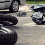 Motorcycle accident scene in New Orleans requiring a motorcycle accident lawyer