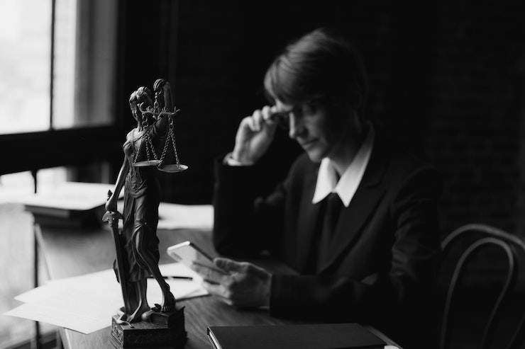 Lawyer with the Scales of Justice