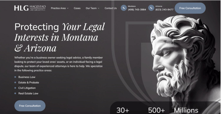 HagEstad Law Group website screenshot