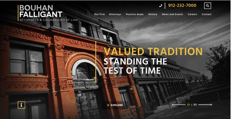 Bouhan Falligant website screenshot
