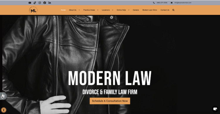 Modern Law website screenshot