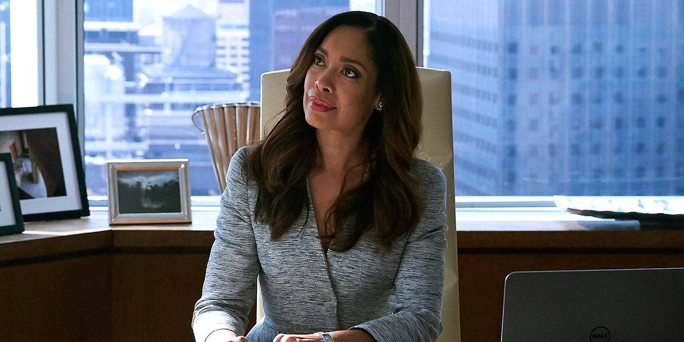 Jessica Pearson's Stern Look in Suits - A portrait of Jessica Pearson, a pivotal character who helped Mike Ross become a lawyer in Suits.