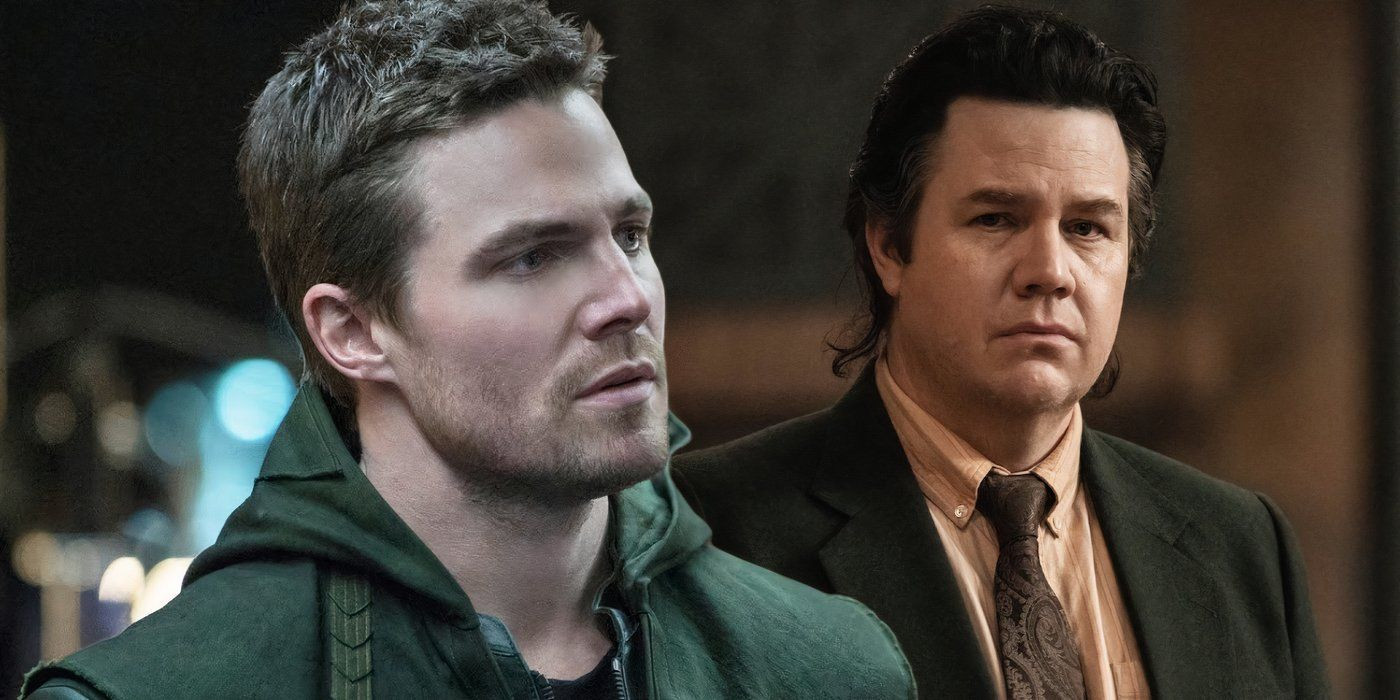 Composite image of Stephen Amell and Josh McDermitt in Suits LA context