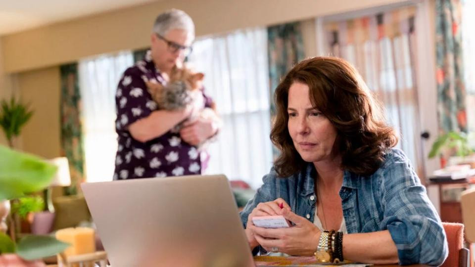 Abby McEnany as Velma Bruin and Robin Weigert as Teddi Bruin. (Michael Courtney/CBS)