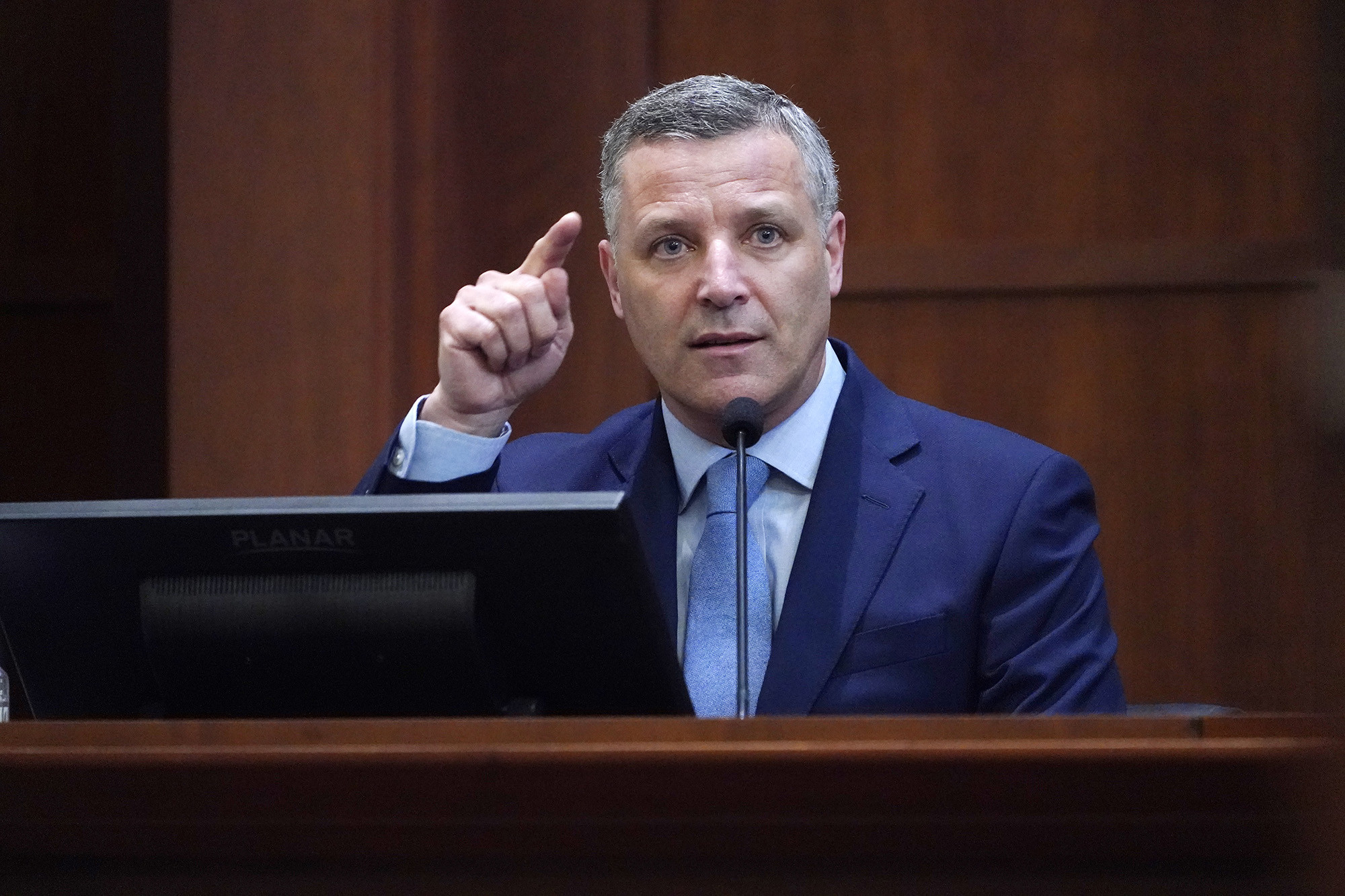 Ben King testifying at the Depp-Heard trial