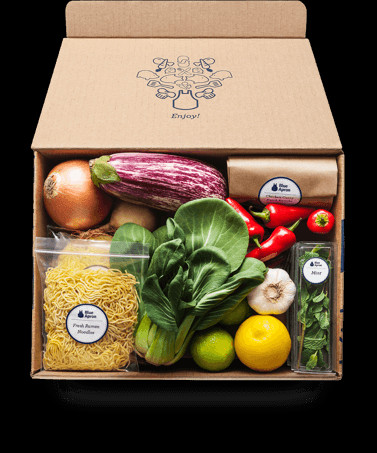 Blue apron box