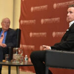 Chris Cuomo with Heather Wydra, Judge Loretta A. Preska, Judge Michael Mukasey, Judge Kevin Thomas Duffy, Kristopher Hansen, and Steven Turanchik