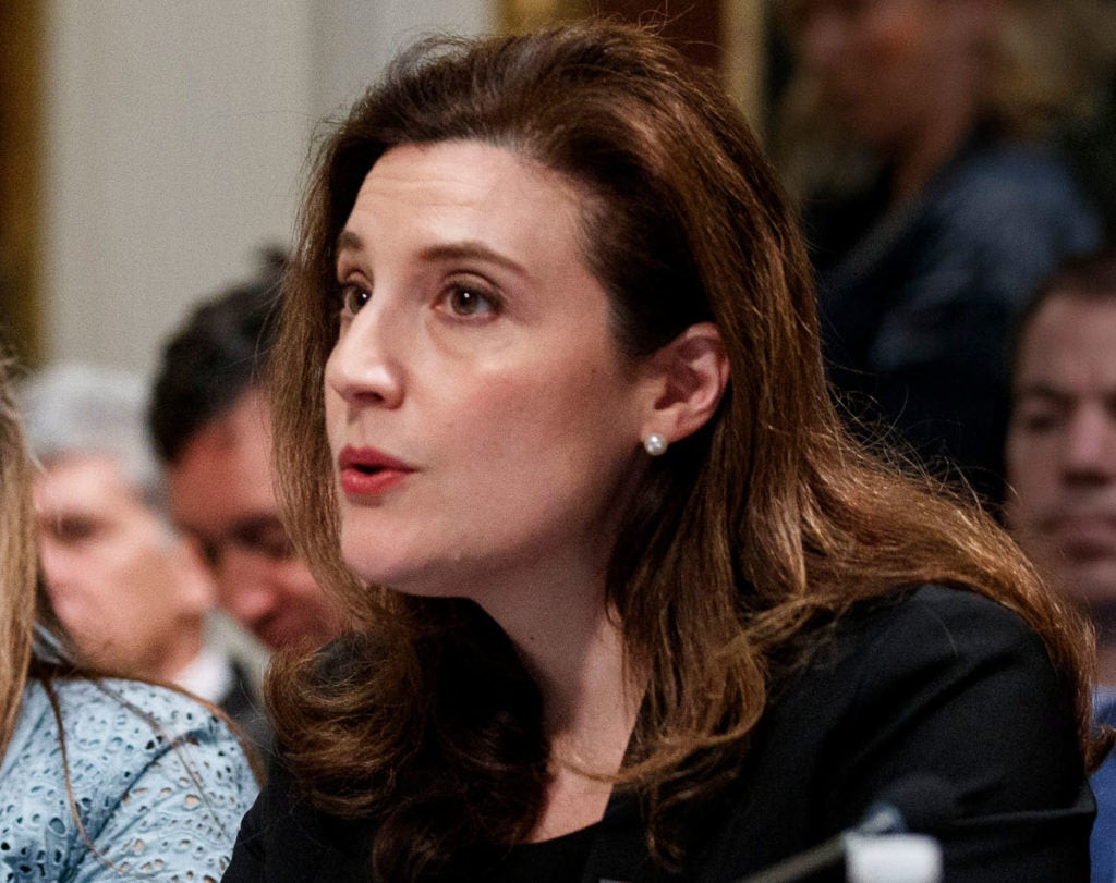 Beth Williams speaking on a panel